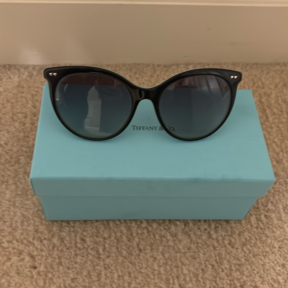 Tiffany & Co. Black/Blue Cat-Eye Sunglasses